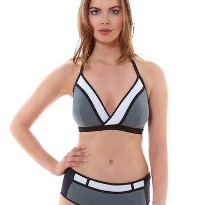 Freya Bondi AS3965 Black Soft Triangle Bikini Top full body view