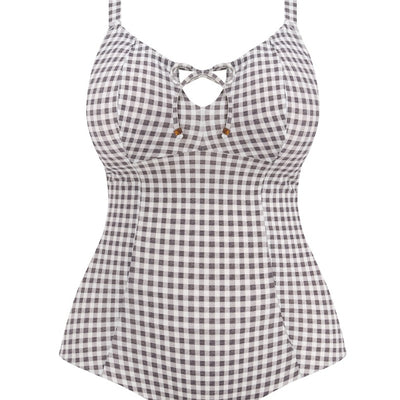 Elomi ES800345 Checkmate Grey Marl Wire Free Moulded Swimsuit cutout