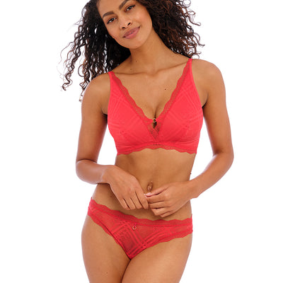Freya Fatale AA401417CRD Chili Red Wire Free Bralette full body view