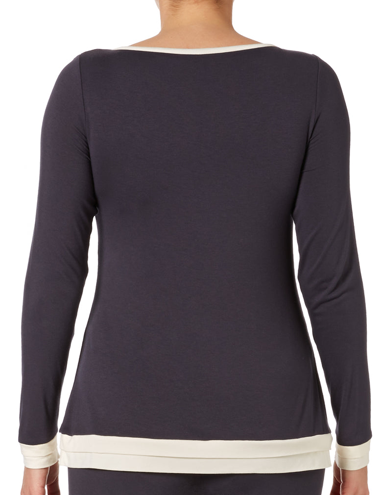 Freya Sweet Dreams Loungewear AA4835 Charcoal Long Sleeve Top back view