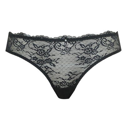 Parfait Sandrine P5354 Black Brazilian Thong Panty cutout