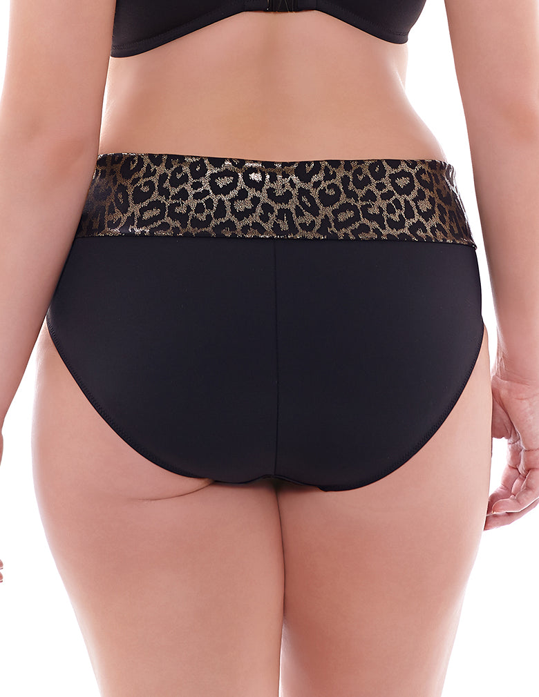 Elomi Wild Thing ES7424 Black Fold Over Brief back view