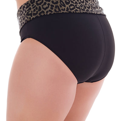 Elomi Wild Thing ES7424 Black Fold Over Brief side view