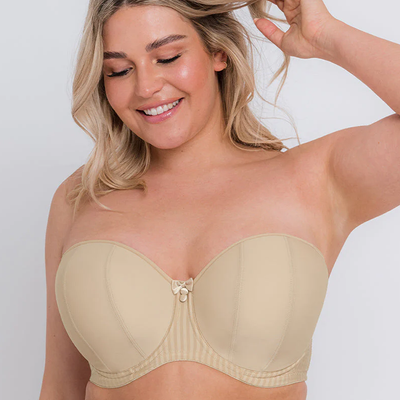 Curvy Kate Luxe CK2601 Biscotti Strapless Multiway Bra front view