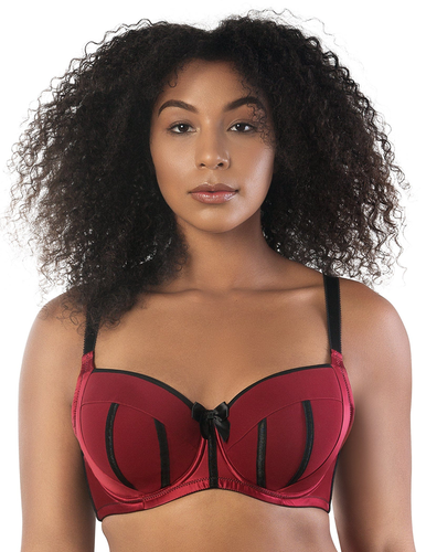 Parfait Charlotte Padded Balconette Bra 6901 Rio Red front view 1