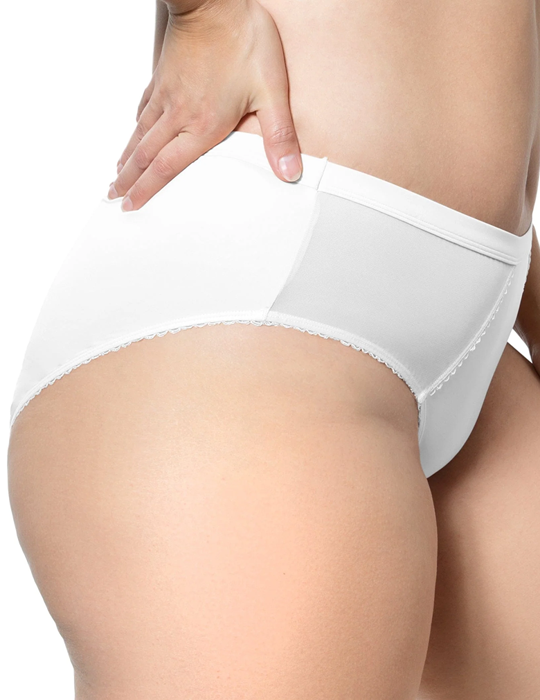 Parfait PP306 Pearl White Micro Dressy French Cut Panty side view