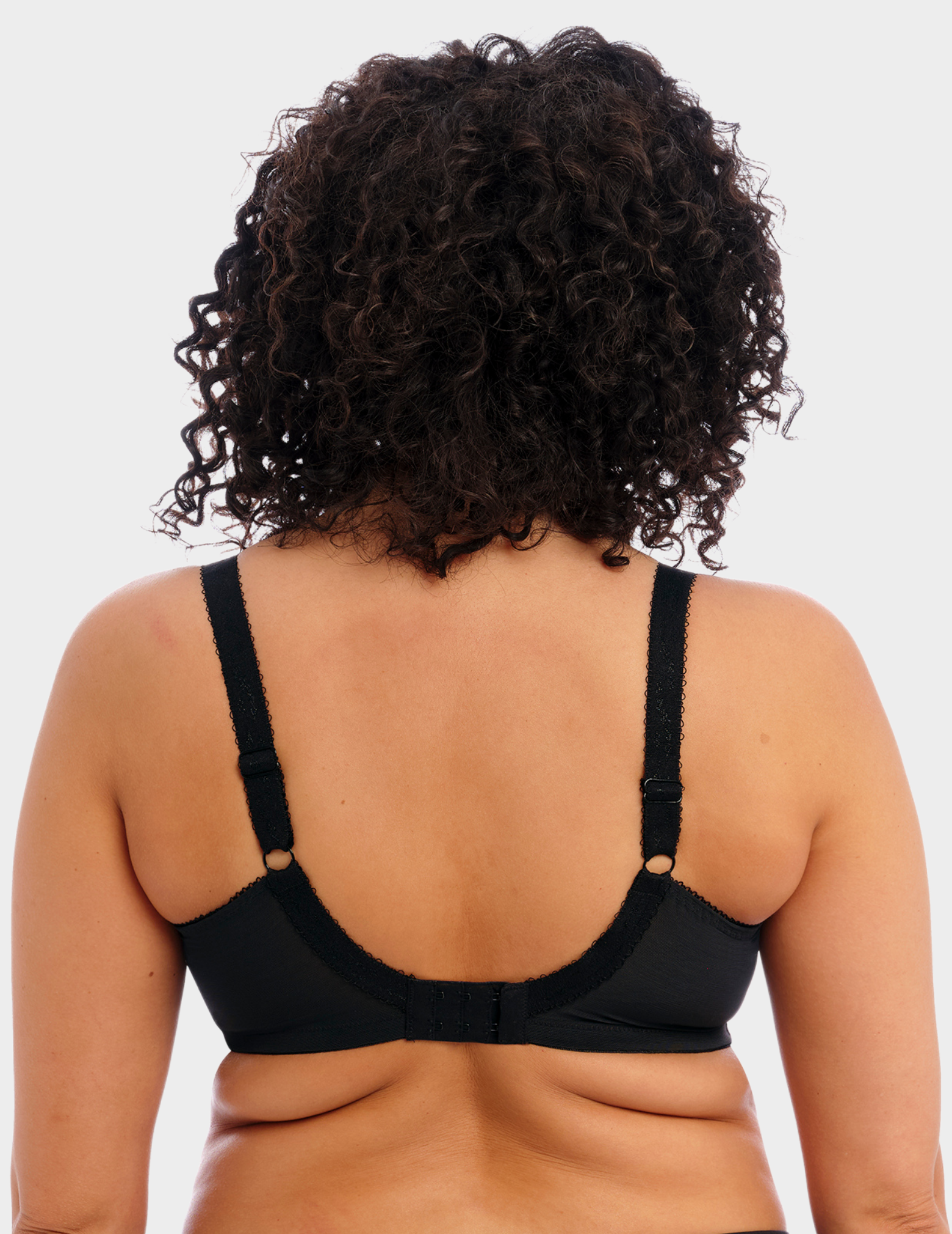 Back view of a model wearing Elomi Morgan bra in black