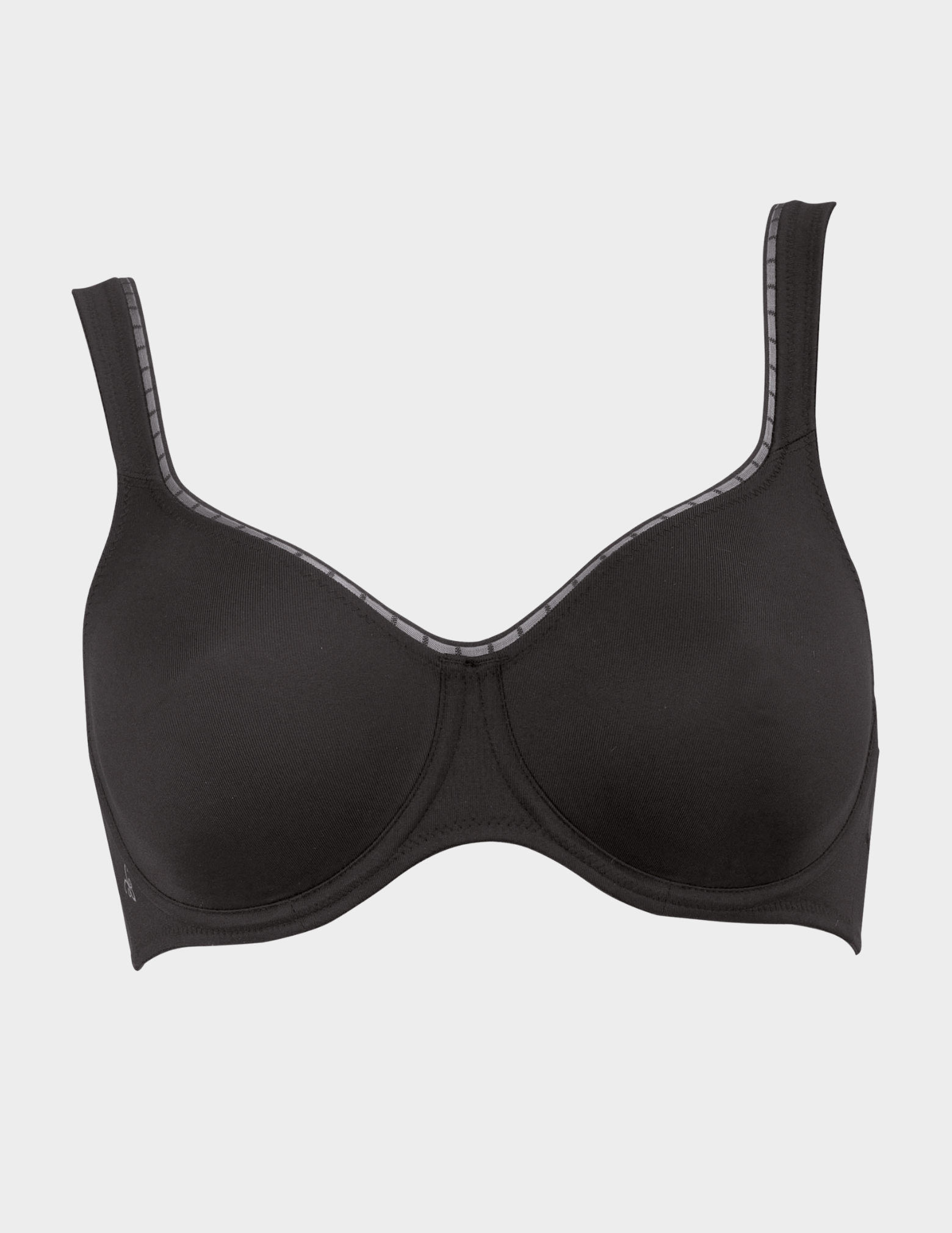 Front view of Anita Twin Firm bra in color Black