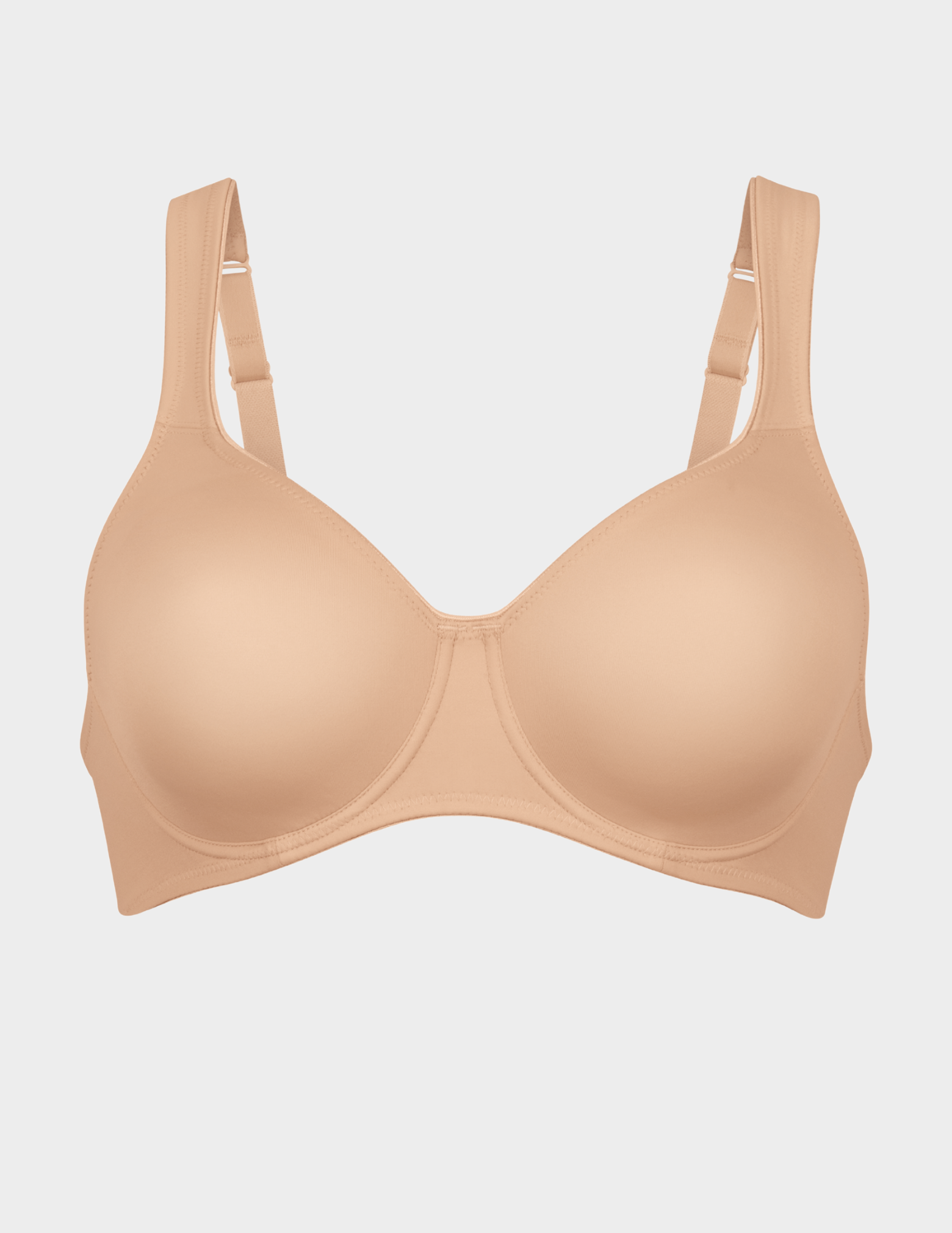 Front view of Anita Twin bra in color Deep Sand
