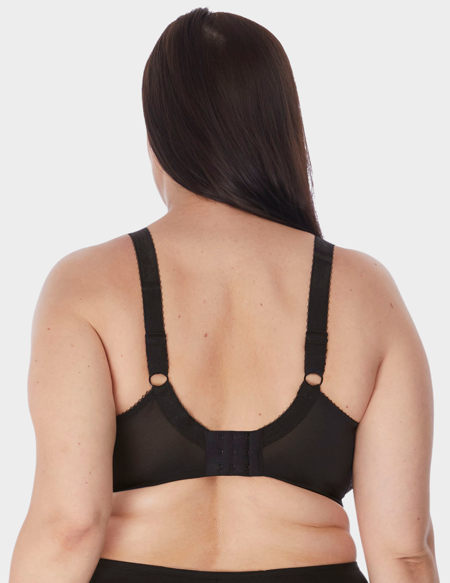 Back view of a model wearing Elomi Sadie balconette bra