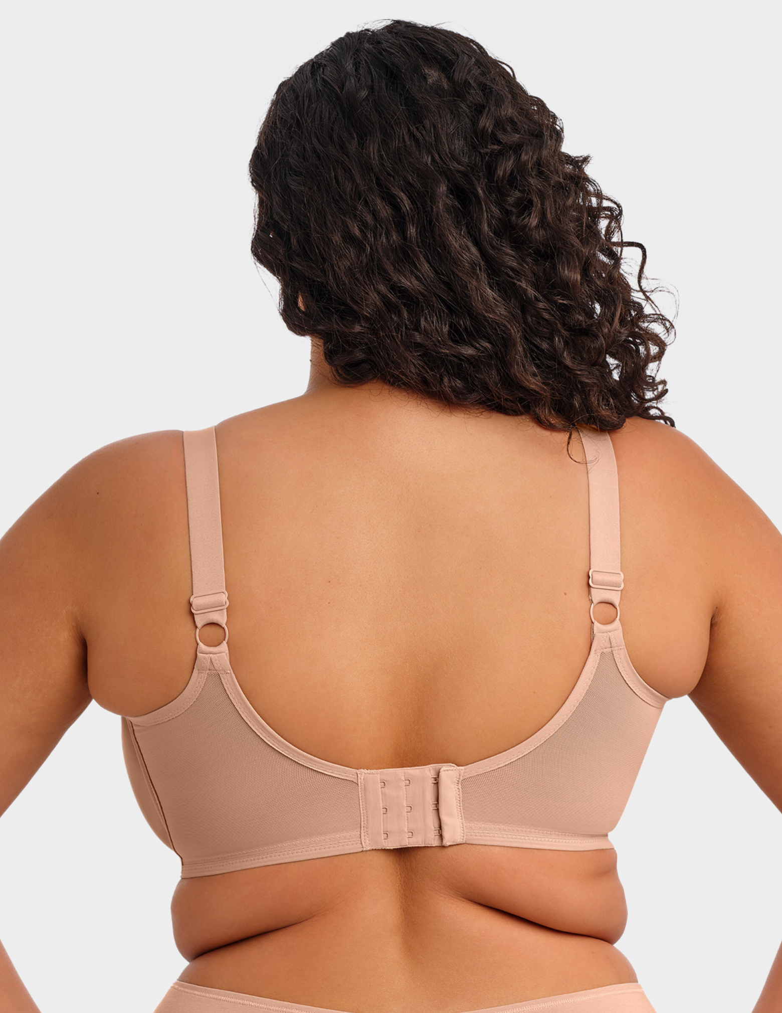 Back view of a model wearing Elomi Smooth bra in Sahara