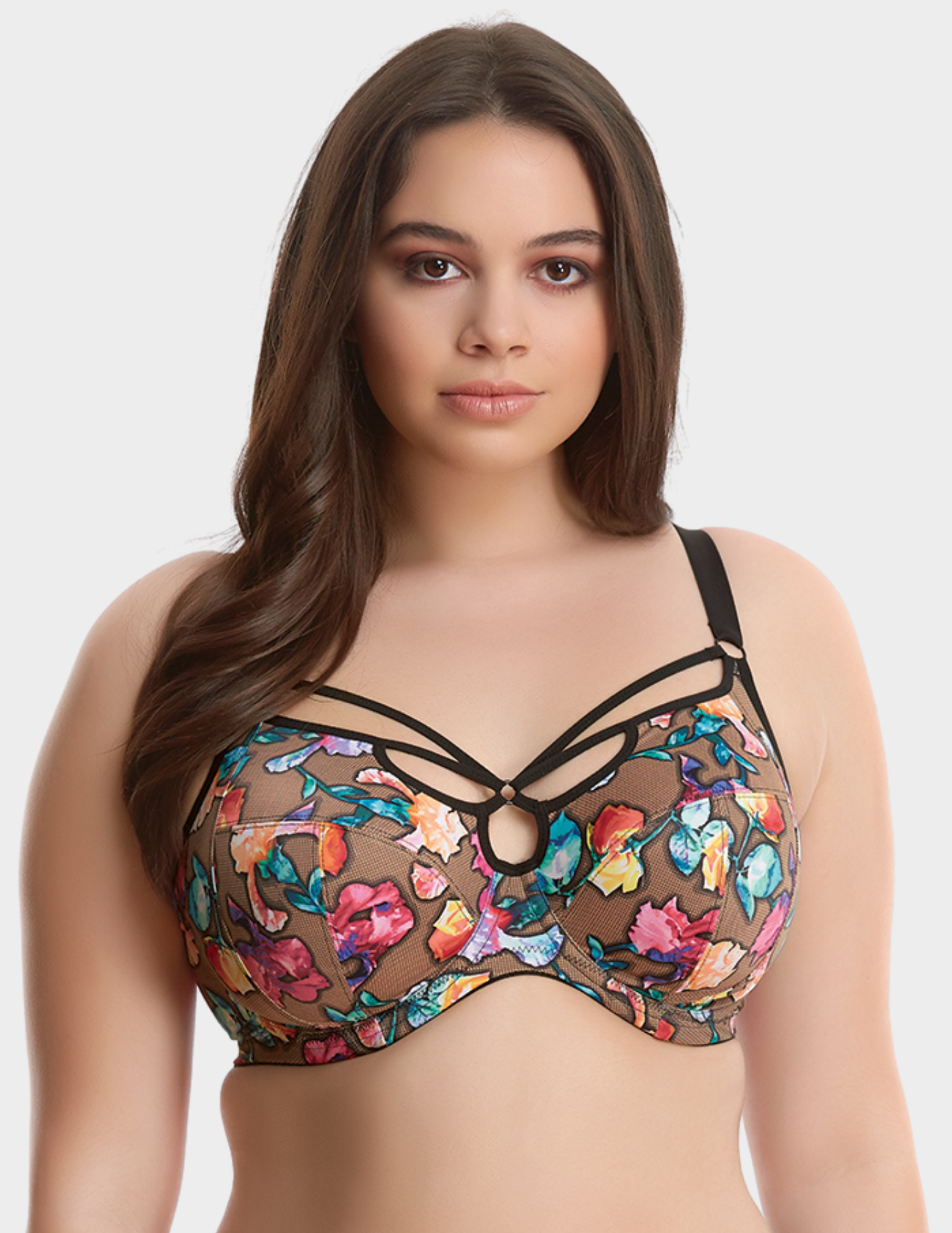 Front view of a model wearing Elomi Soraya bra