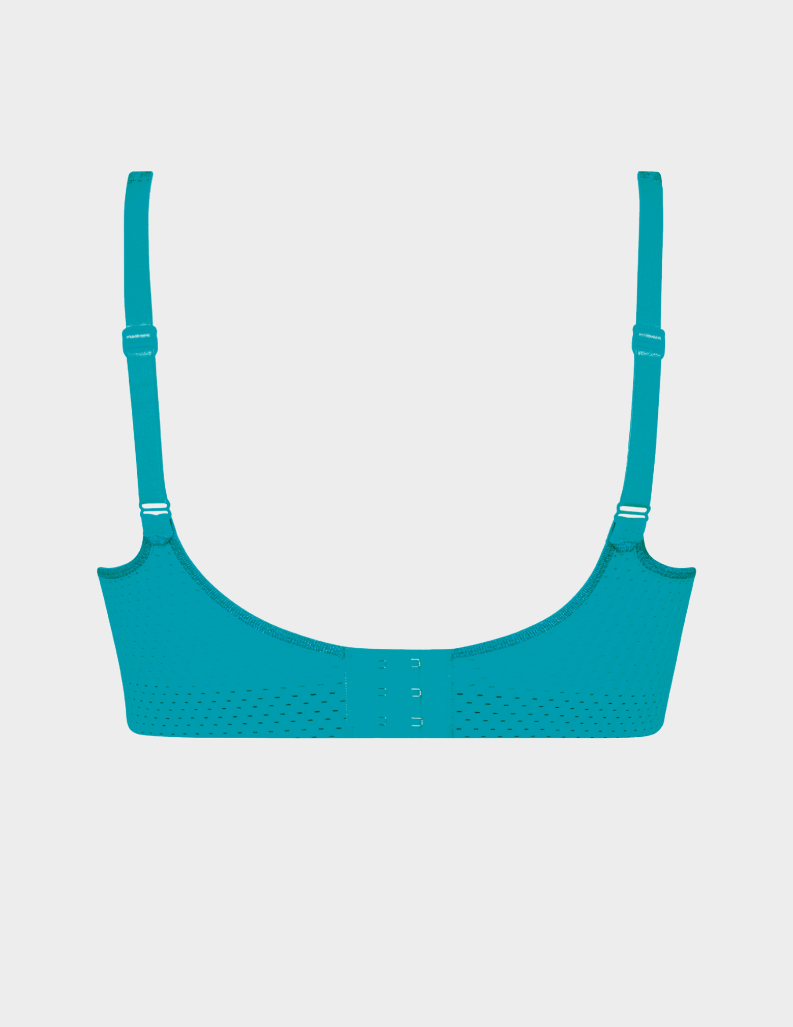 Back view of Anita Air Control sports bra in color Peacock