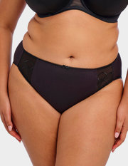 Front view of a model wearing Elomi Cate brief in black