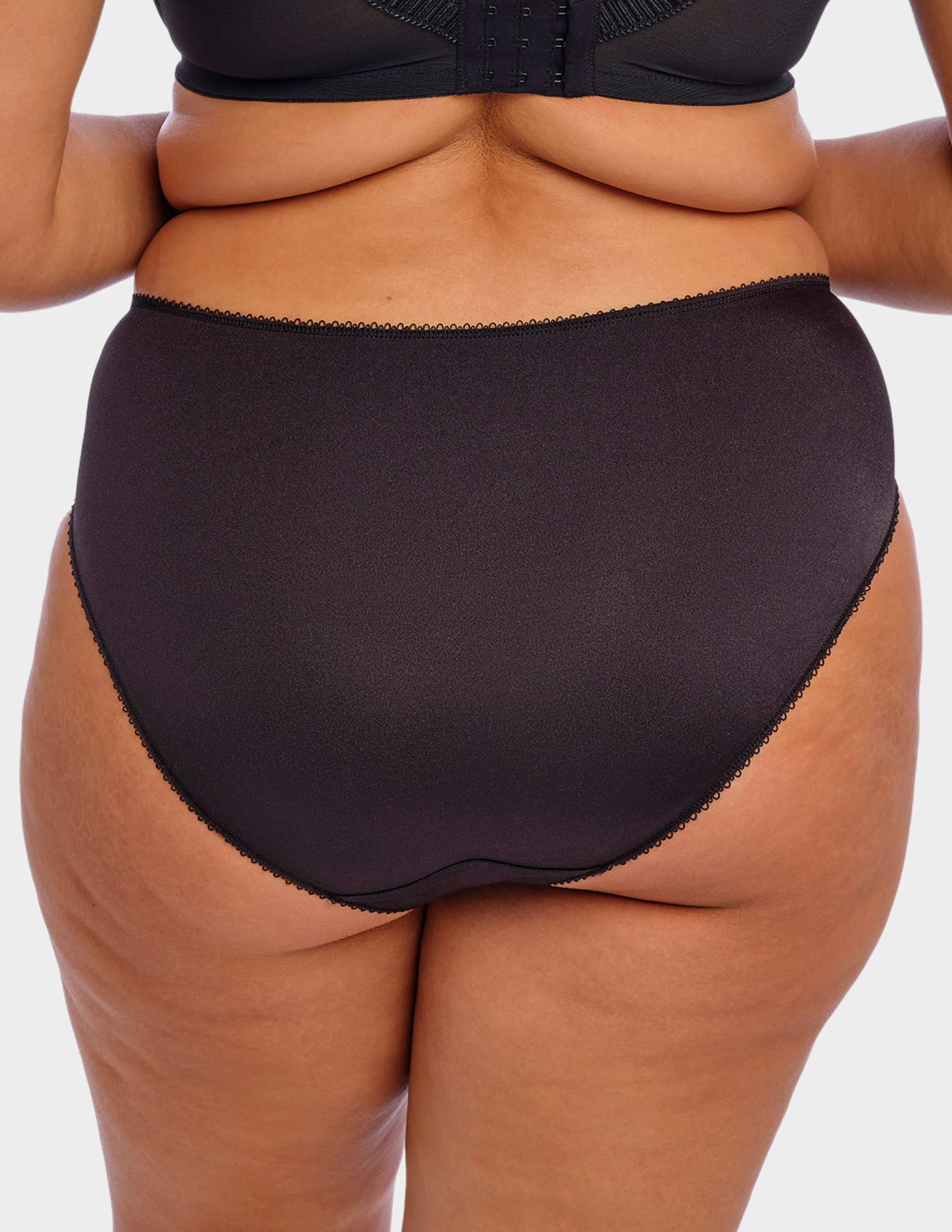 Back view of a model wearing Elomi Cate brief in black