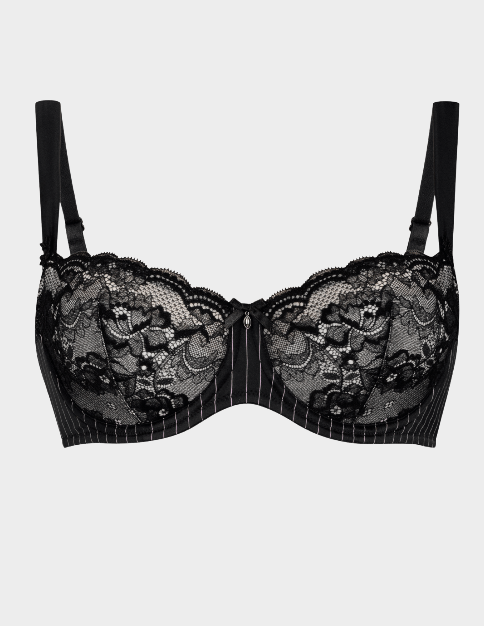 Front view of Anita Antonia bra in color Black
