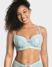 Front view of a model wearing Parfait Charlotte bra in Seaglass Green