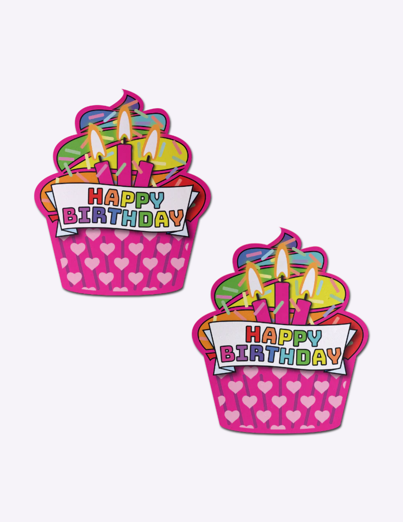 Cupcake Happy Birthday Nipple Covers