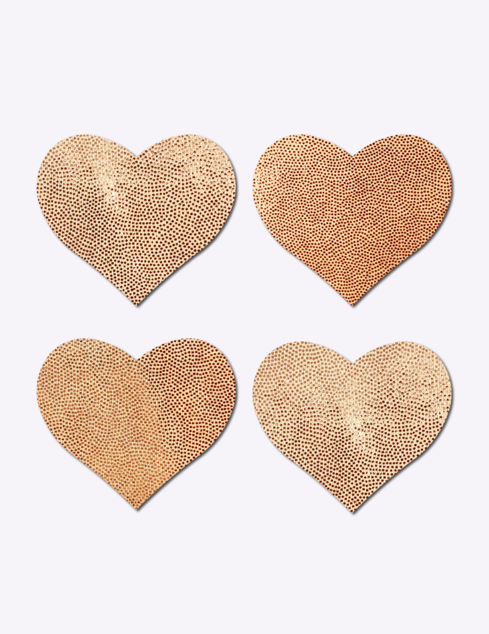 2 Pair Small Rose Gold Hearts Nipple Covers