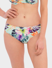 Front view of a model wearing Fantasie Paradiso swim brief in Soft Mint