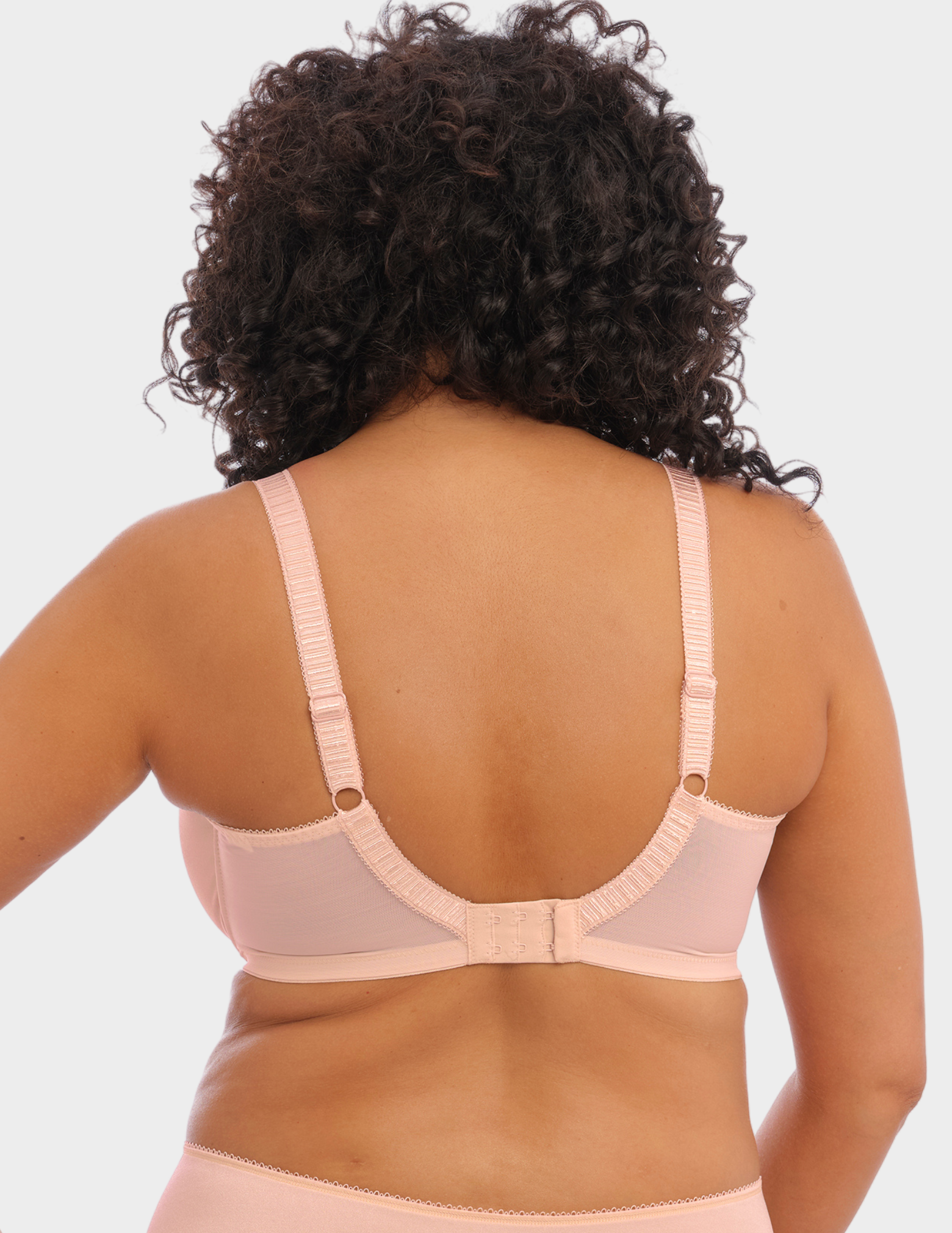 Back view of a model wearing Elomi Cate bra in latte