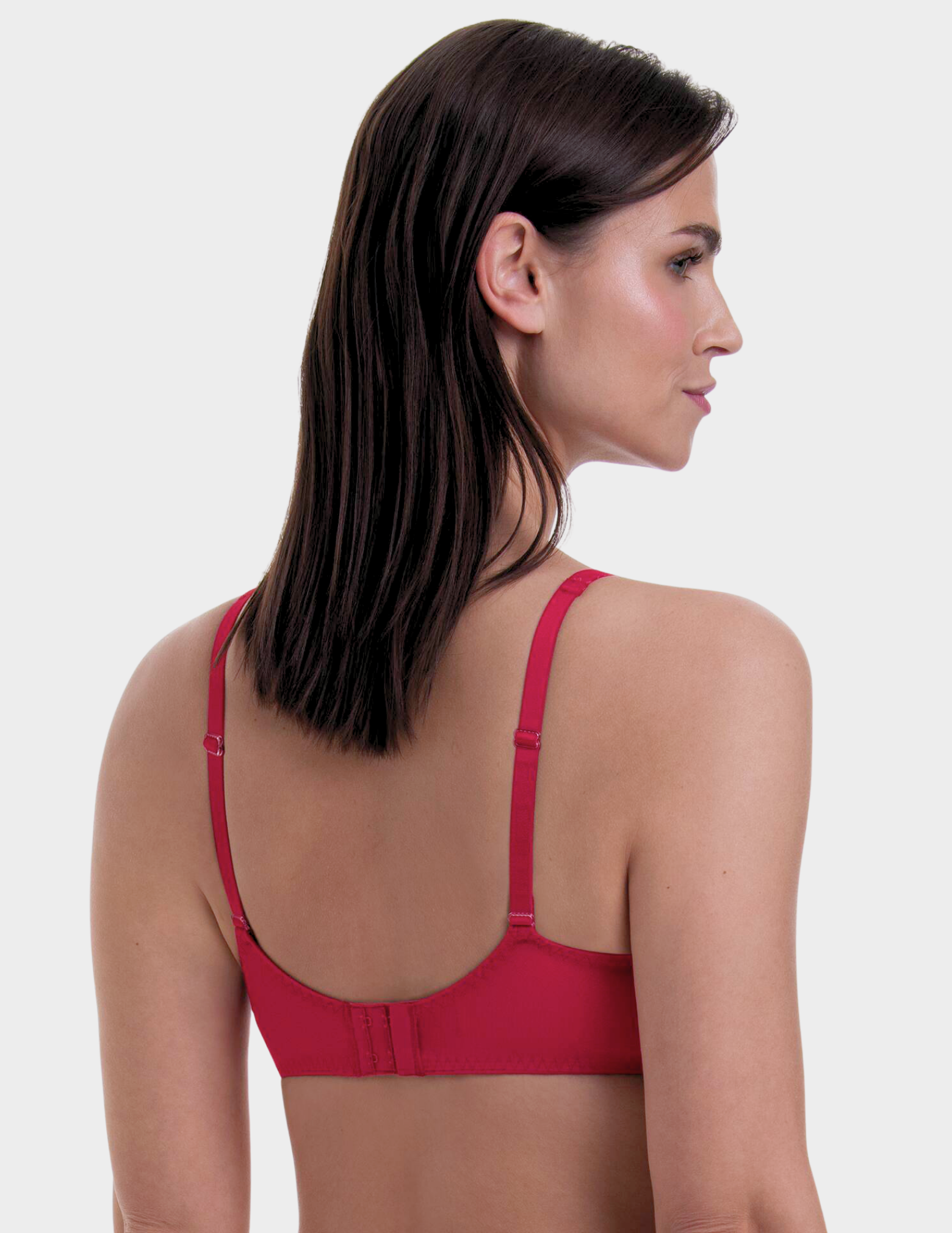 Back view of a model wearing Anita Fleur bra in color Cherry