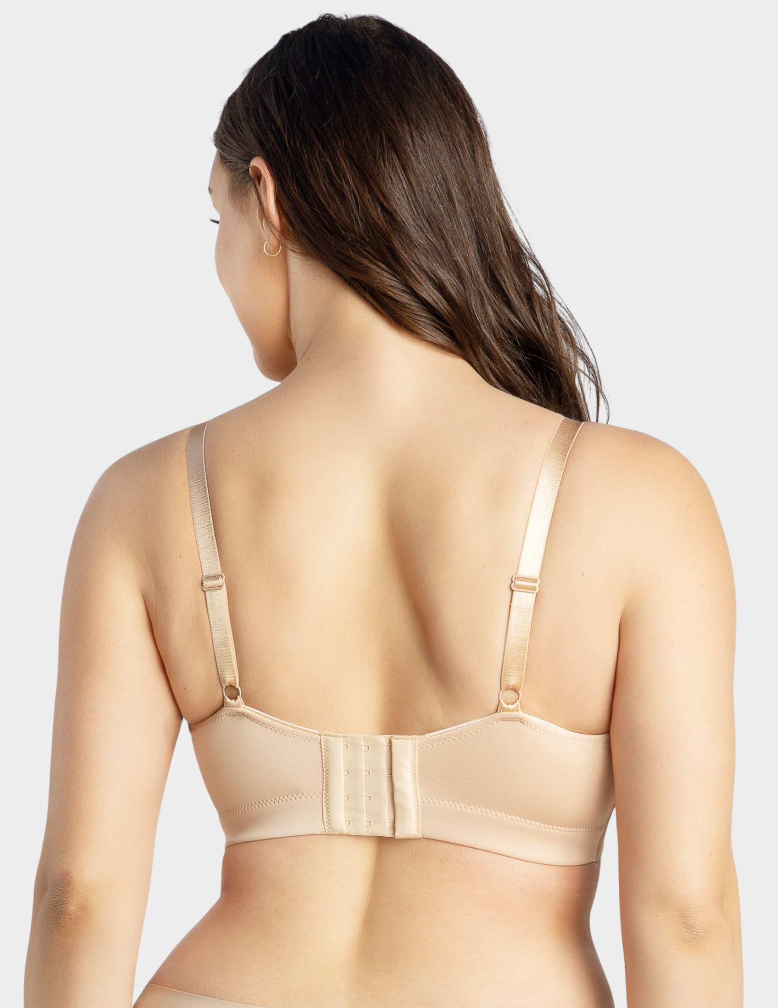 Back view of a model wearing Parfait Erika bralette in Bare