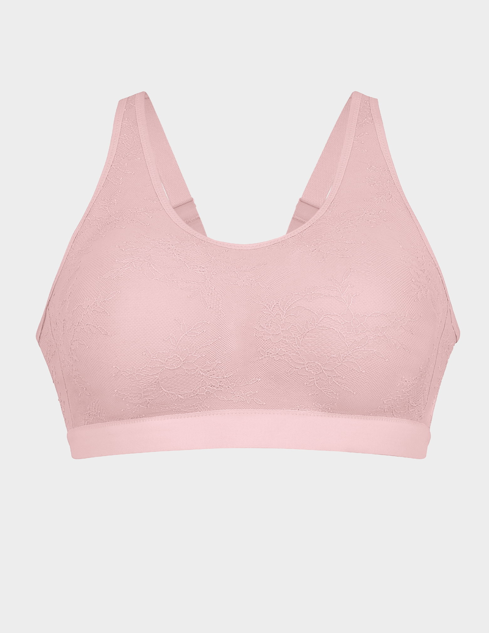 Front view of Anita Essential Lace bralette in color Rosewood