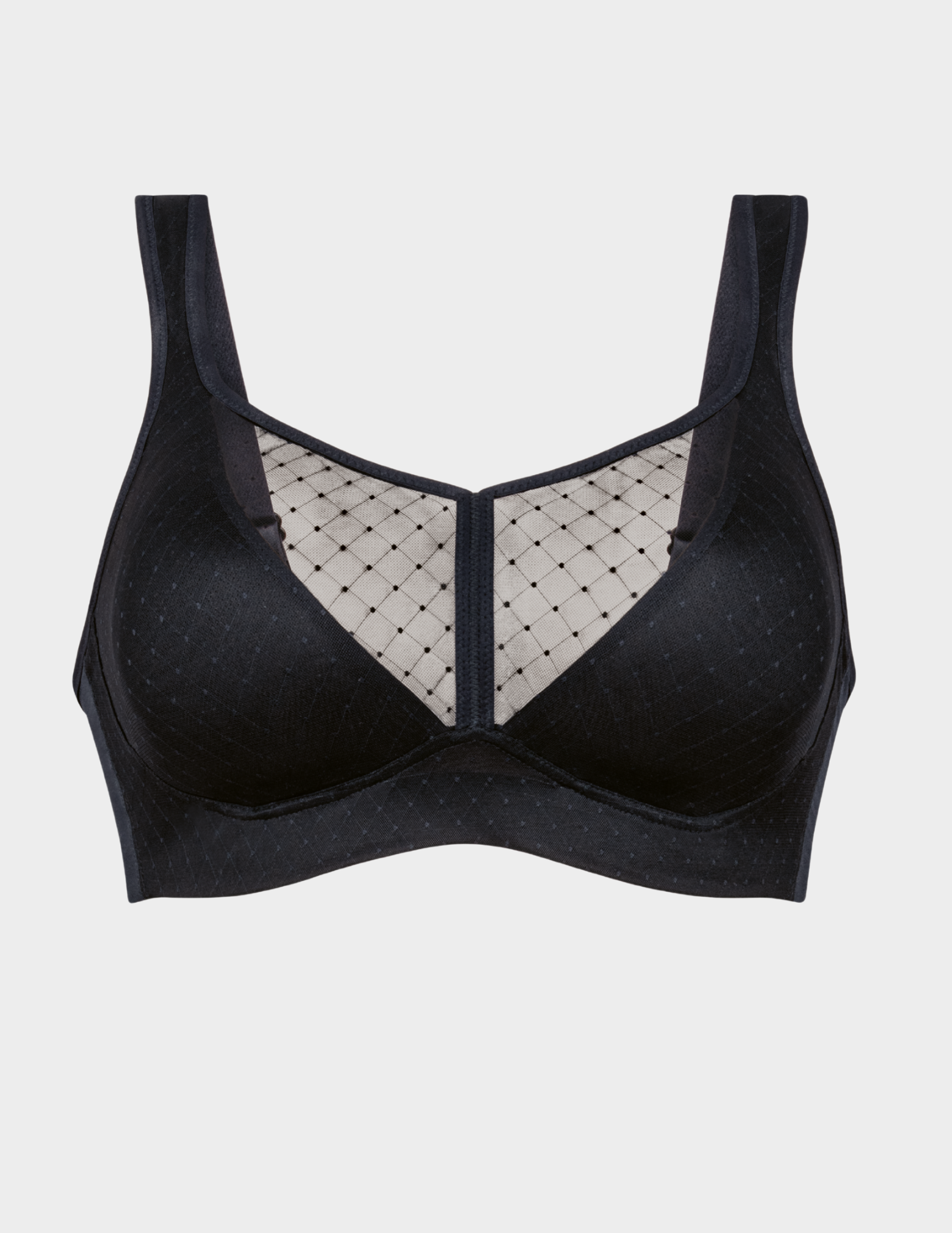 Front view of Anita Eve bralette in color Black