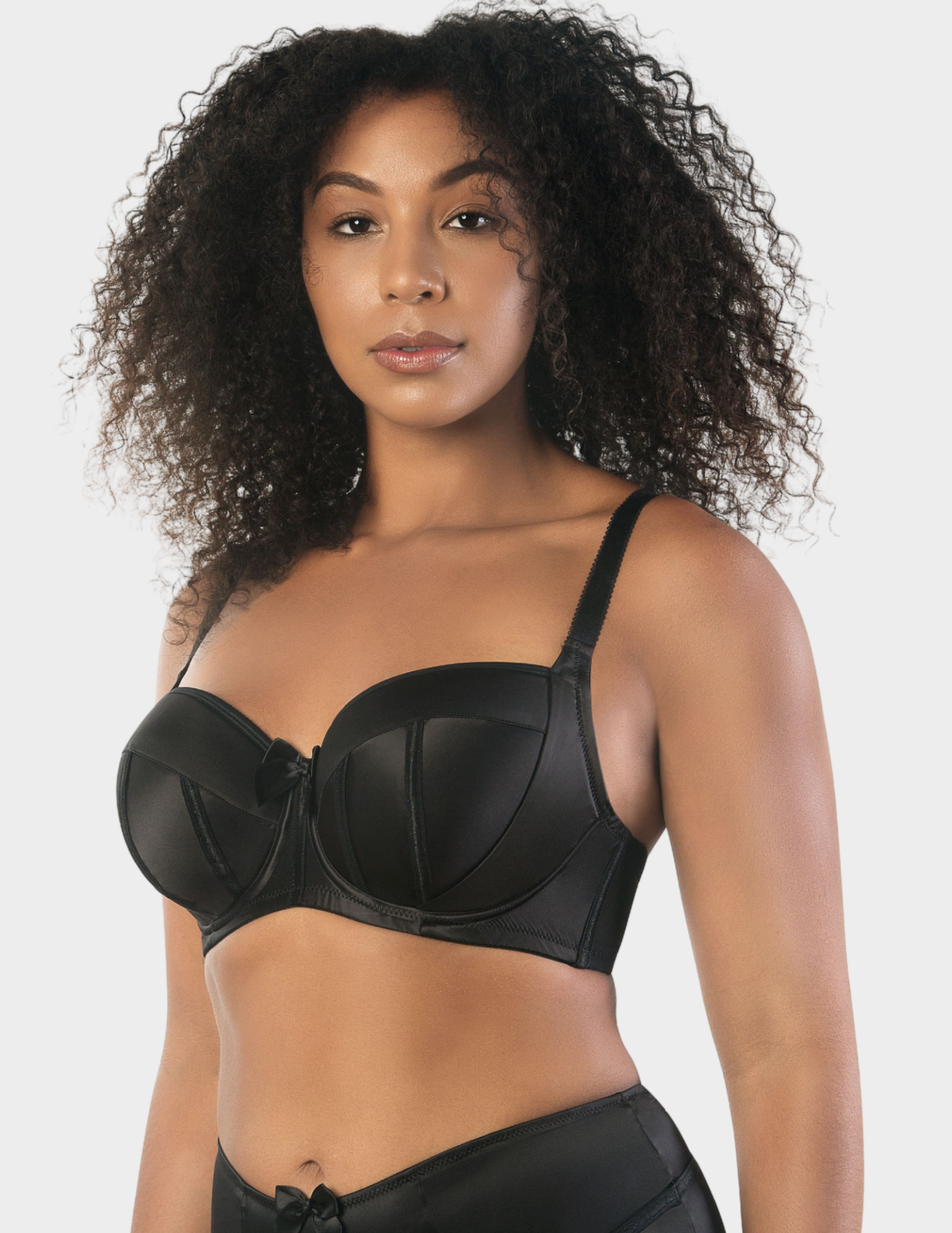 Side view of a model wearing Parfait Charlotte bra in Black