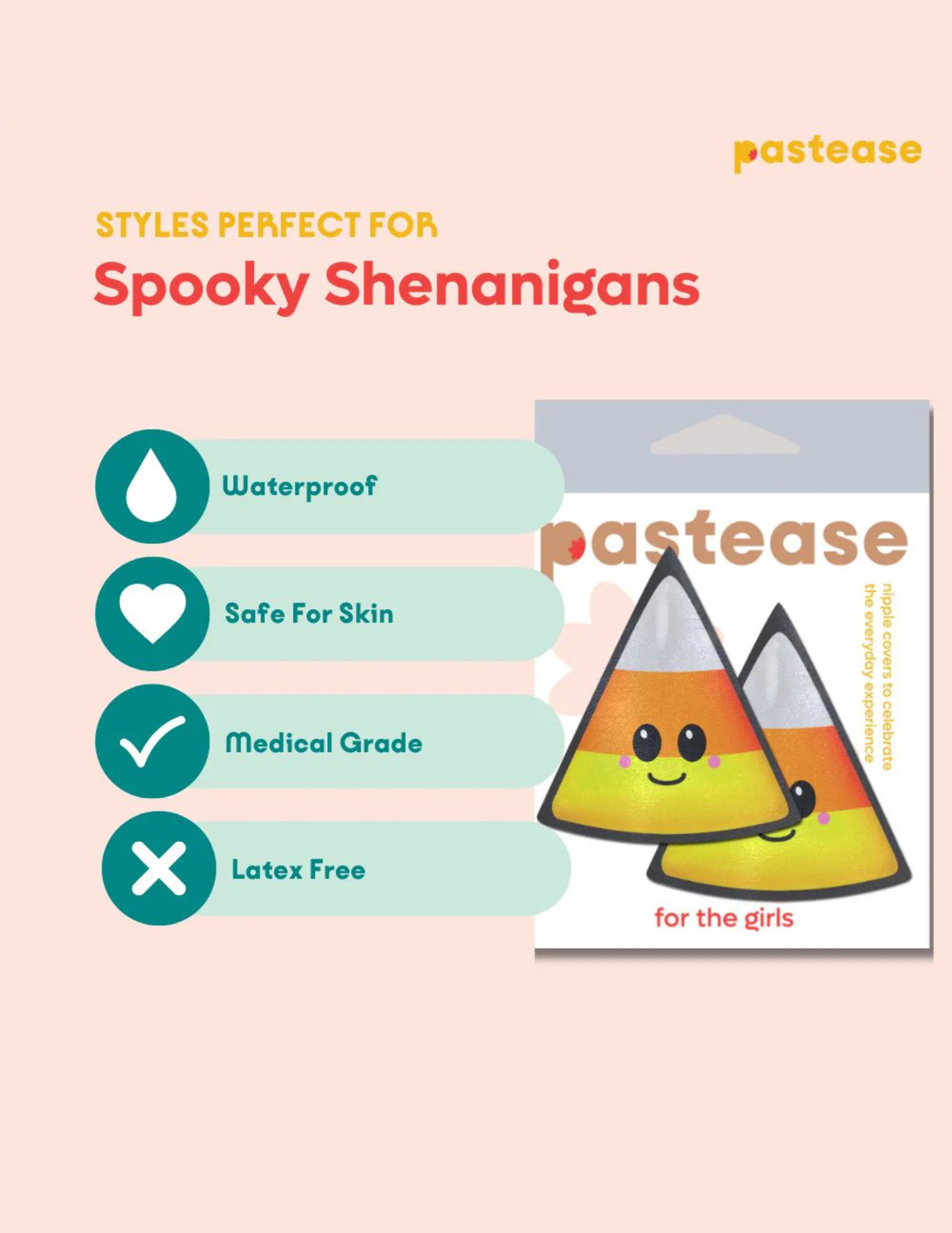 Happy Candy Corn Nipple Covers