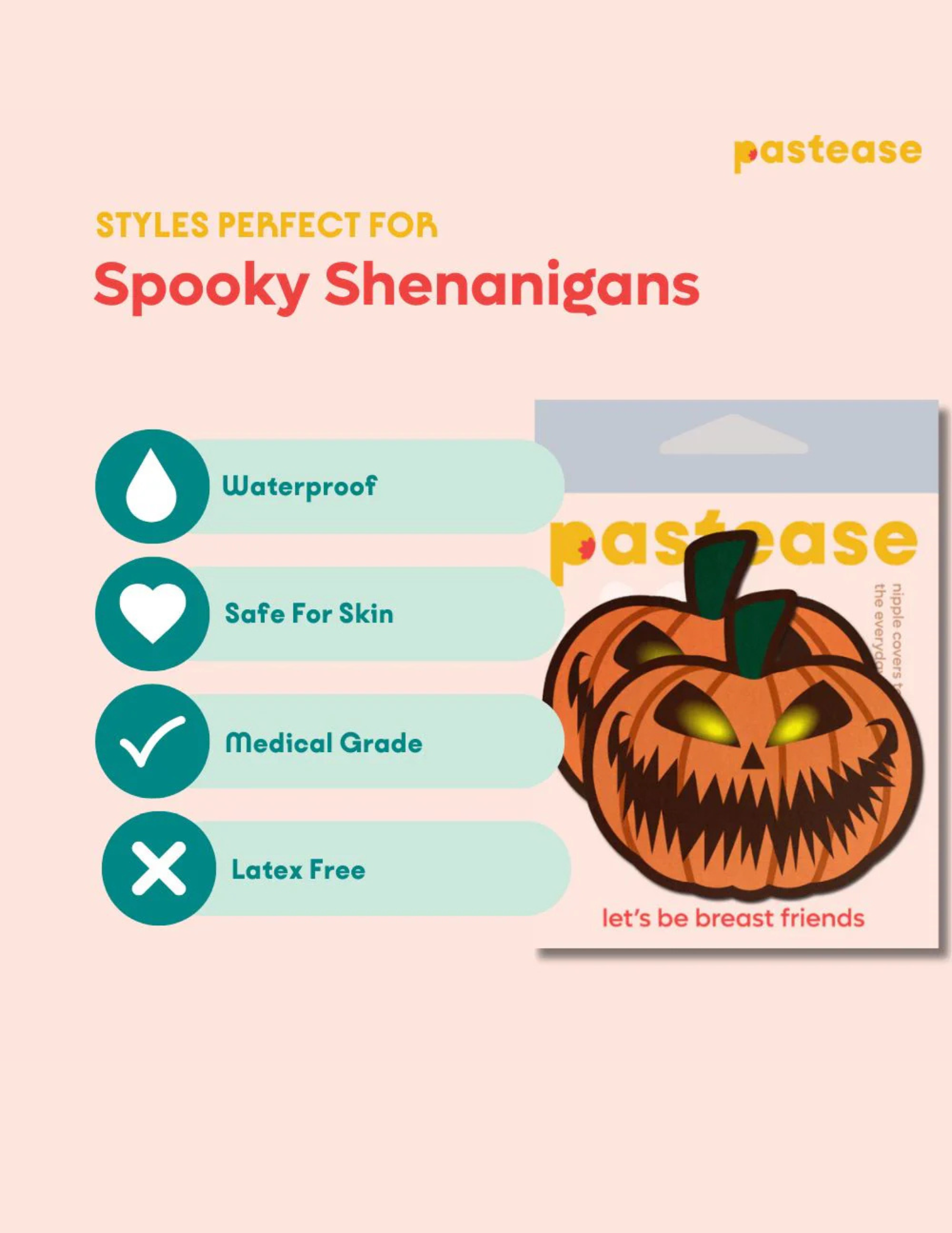 Terrifying Jack O' Lantern Nipple Covers