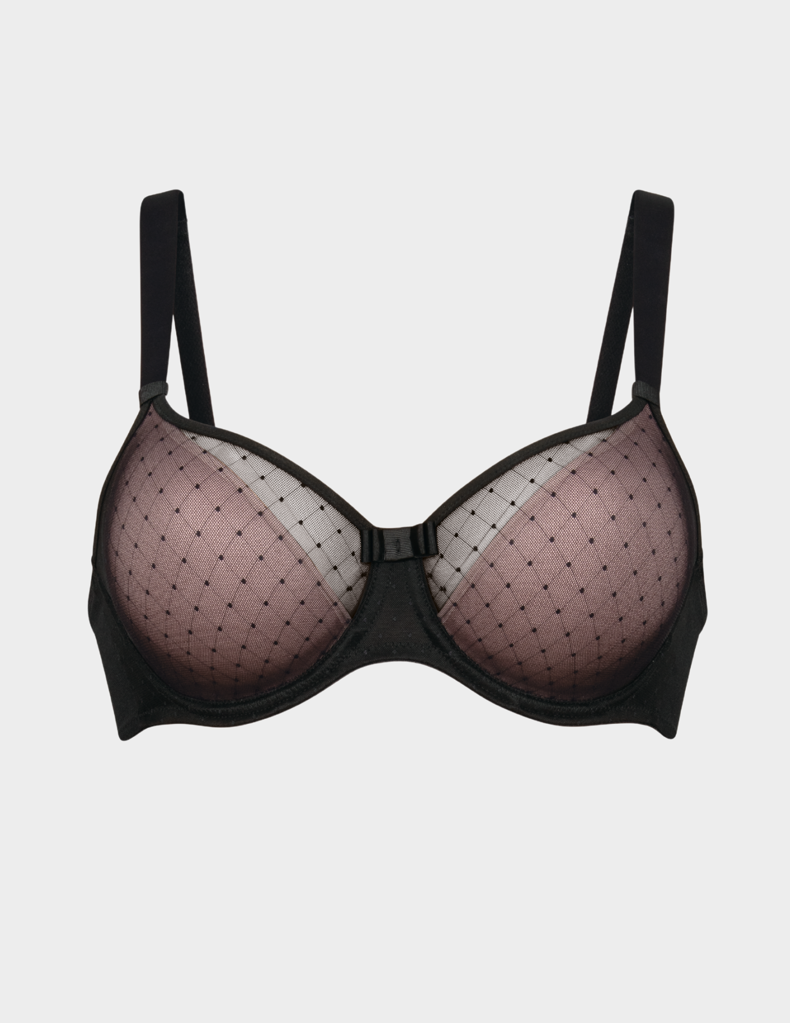 Front view of Anita Eve bra in color Black