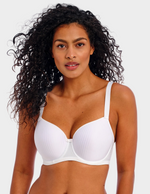 Front view of a model wearing Freya Idol t-shirt bra in White