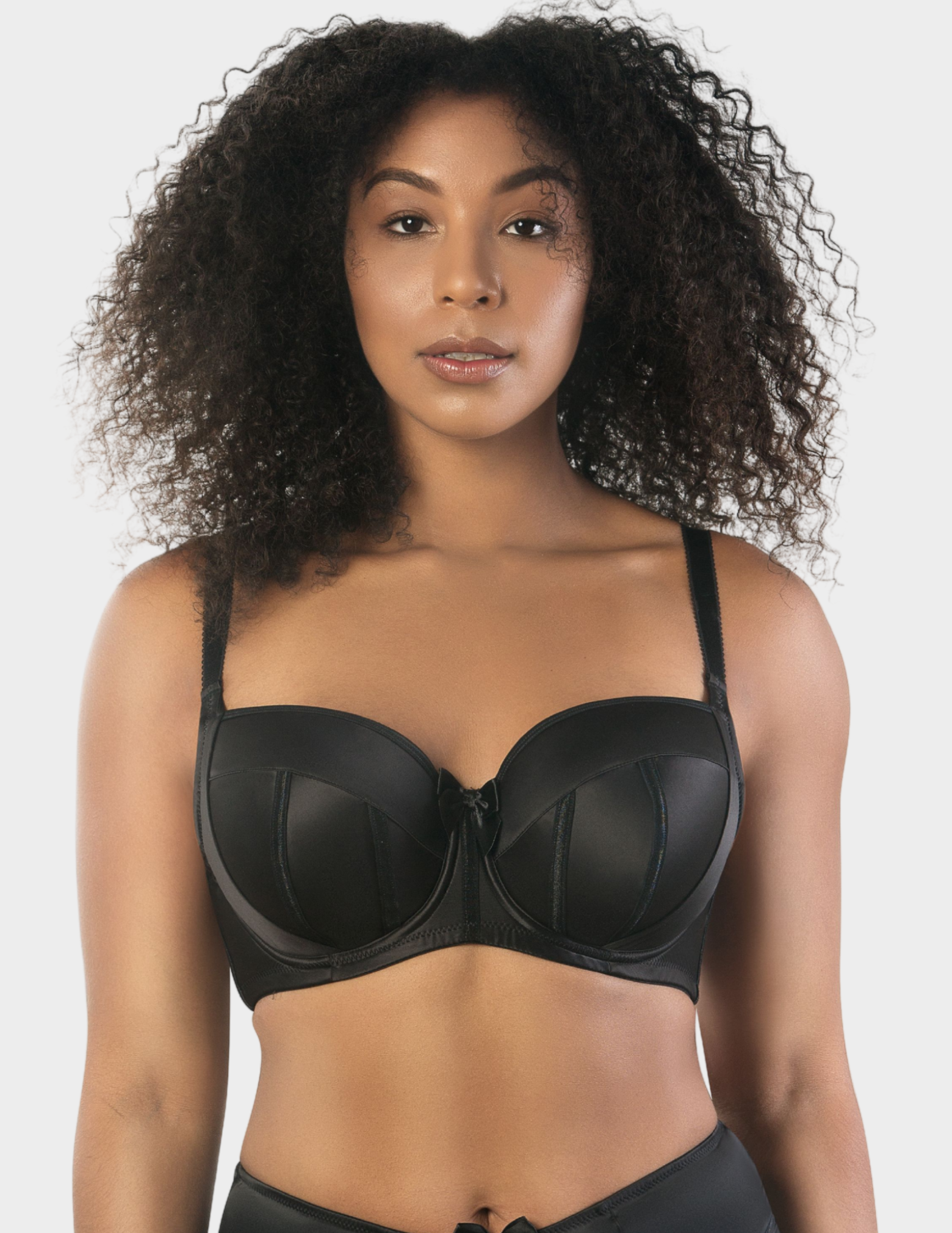 Front view of a model wearing Parfait Charlotte bra in Black