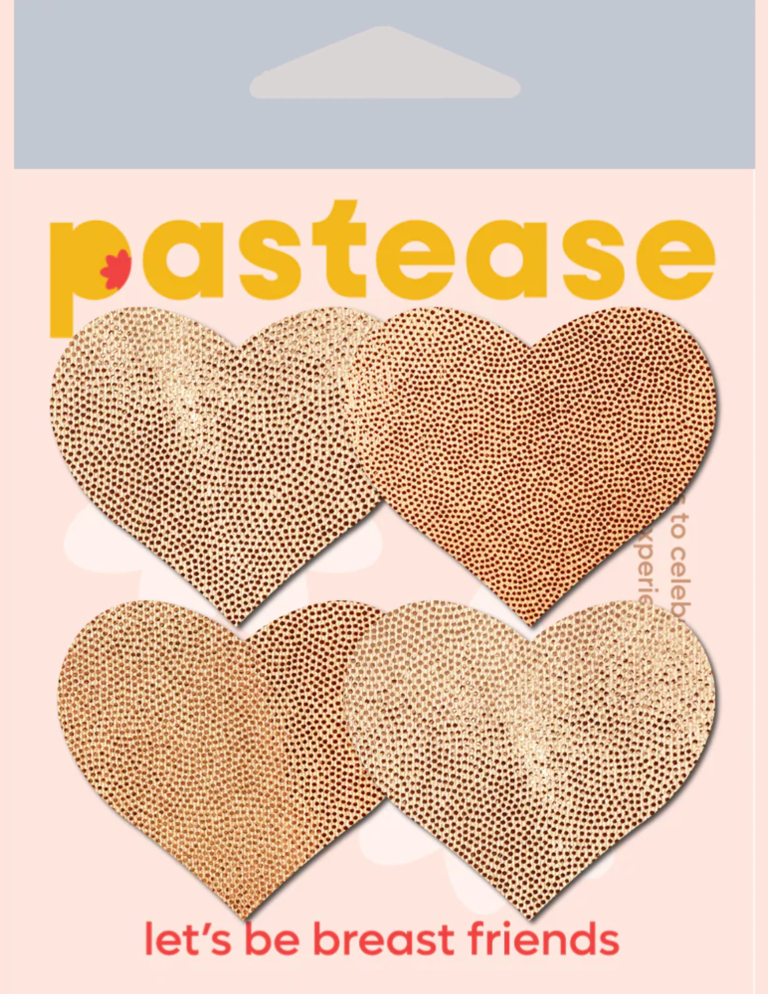 2 Pair Small Rose Gold Hearts Nipple Covers