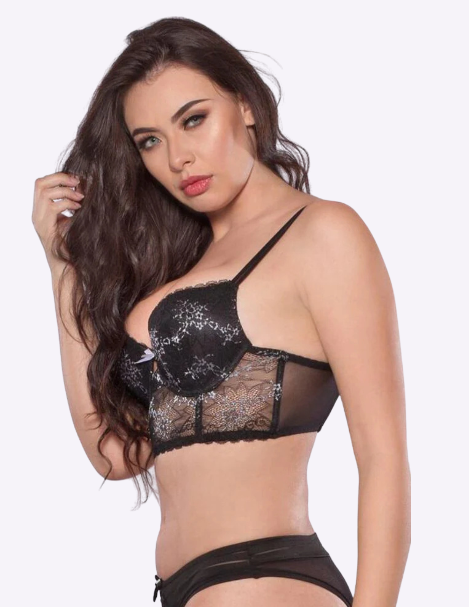 Molded Lace Bustier Bra