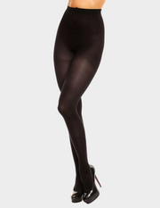 Front view of a model wearing Glamory Vital70 tights in Black