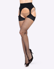 Mesh Ouvert Fishnet Garter Tights