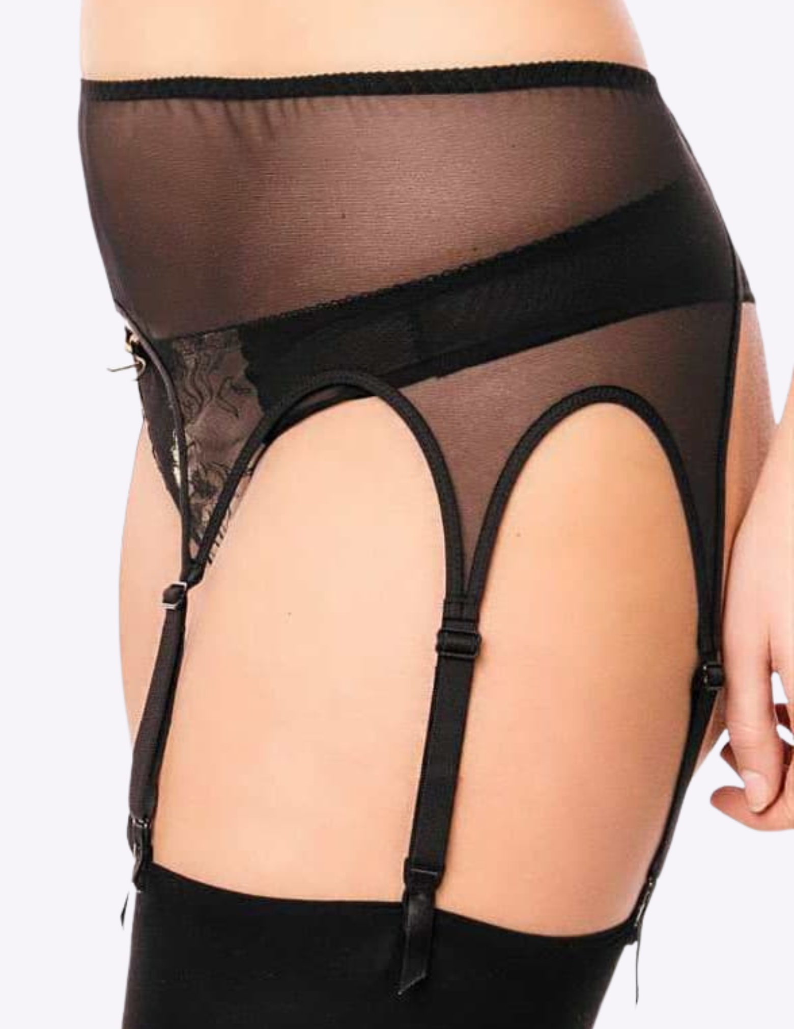 50378 Mesh Garter Belt