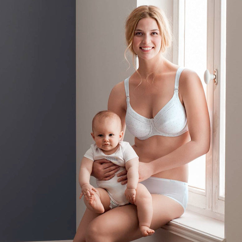 Anita Miss Cotton 5056 Pearl White Nursing Bra full body view