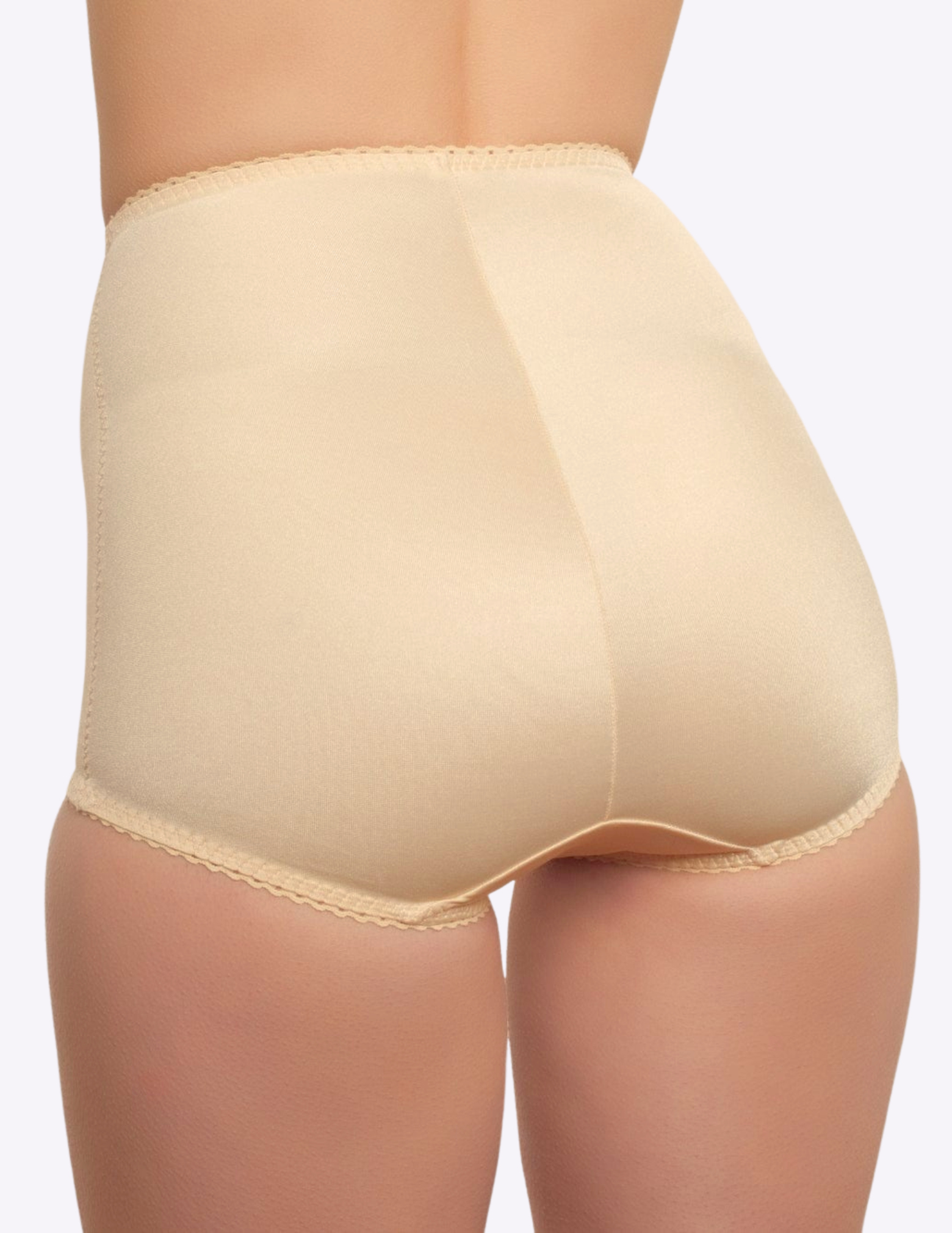 Back view of a model wearing Rago 511 beige shaping panty