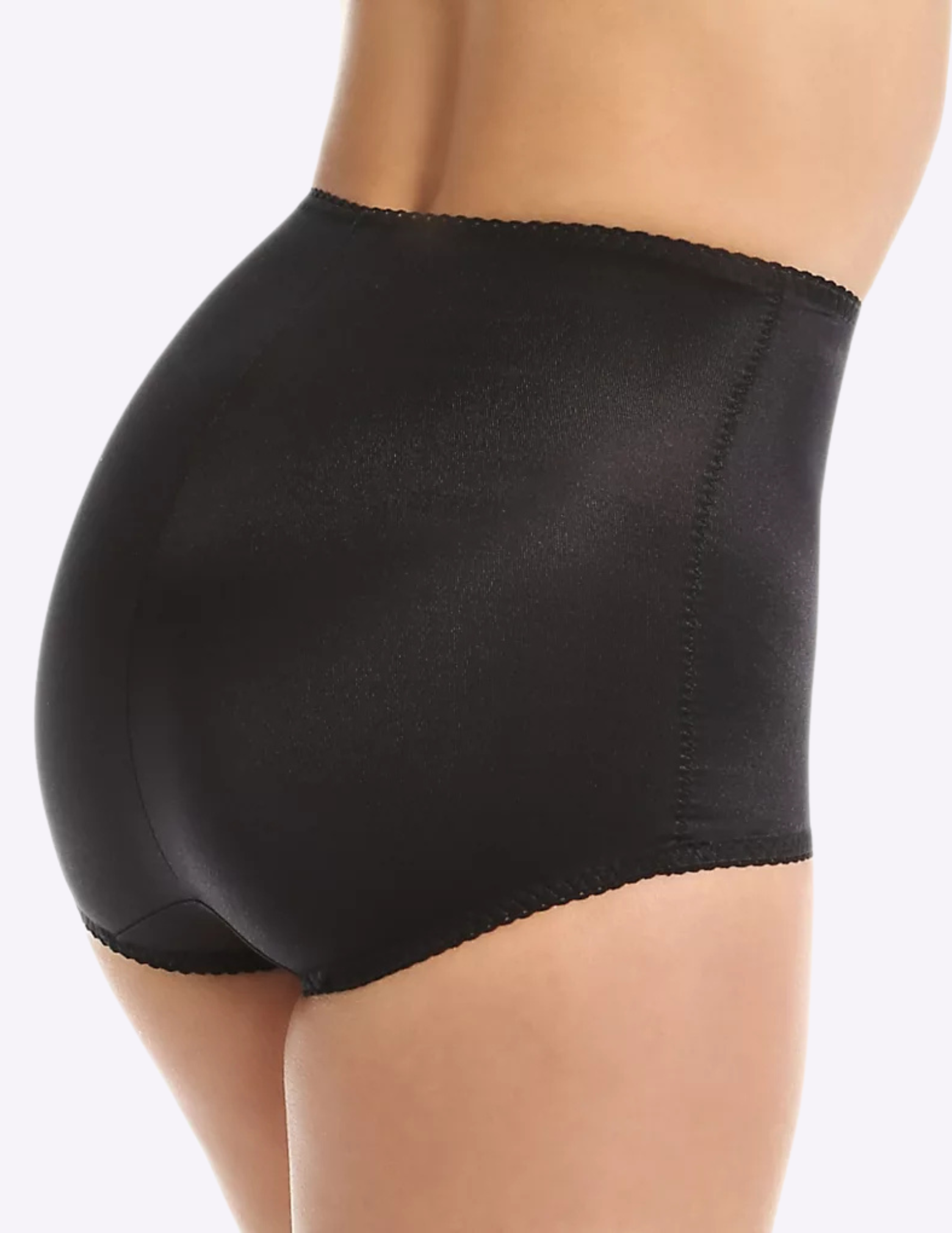 Back view of a model wearing Rago 511 black shaping panty