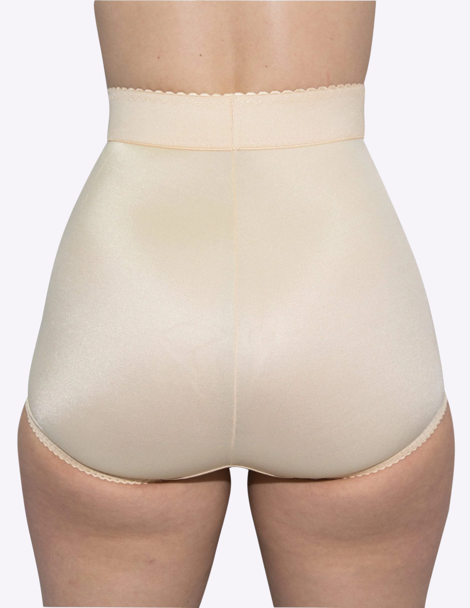 back view of model wearing beige rago 513 shaping panty