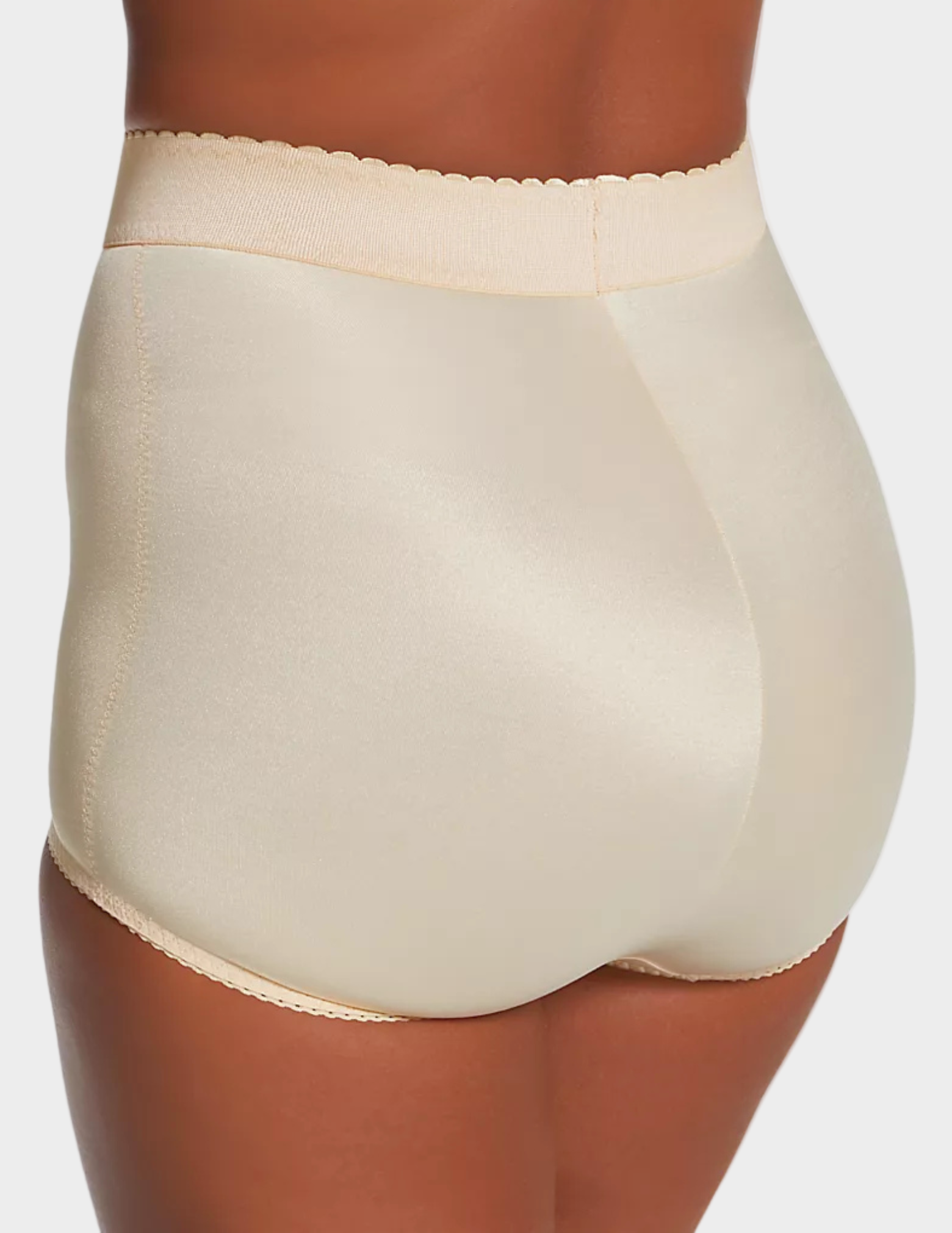 back view of model wearing beige rago 513 shaping panty