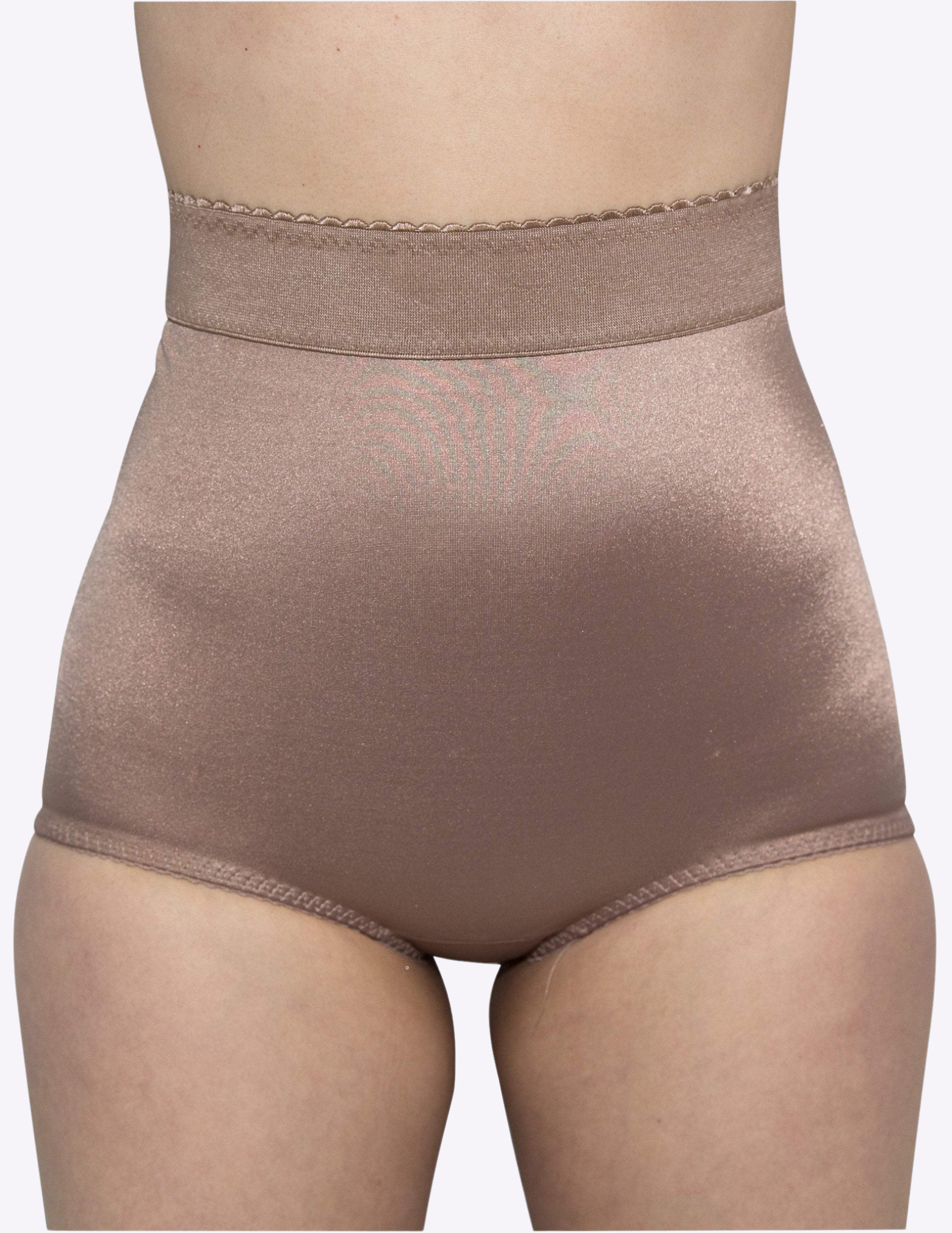 front view of model wearing mocha rago 513 shaping panty