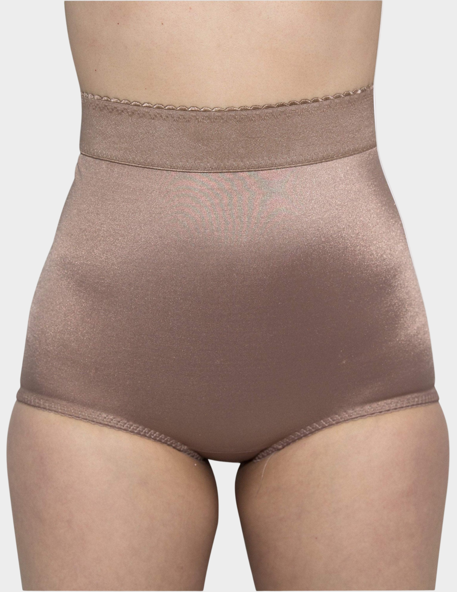 front view of model wearing mocha rago 513 shaping panty