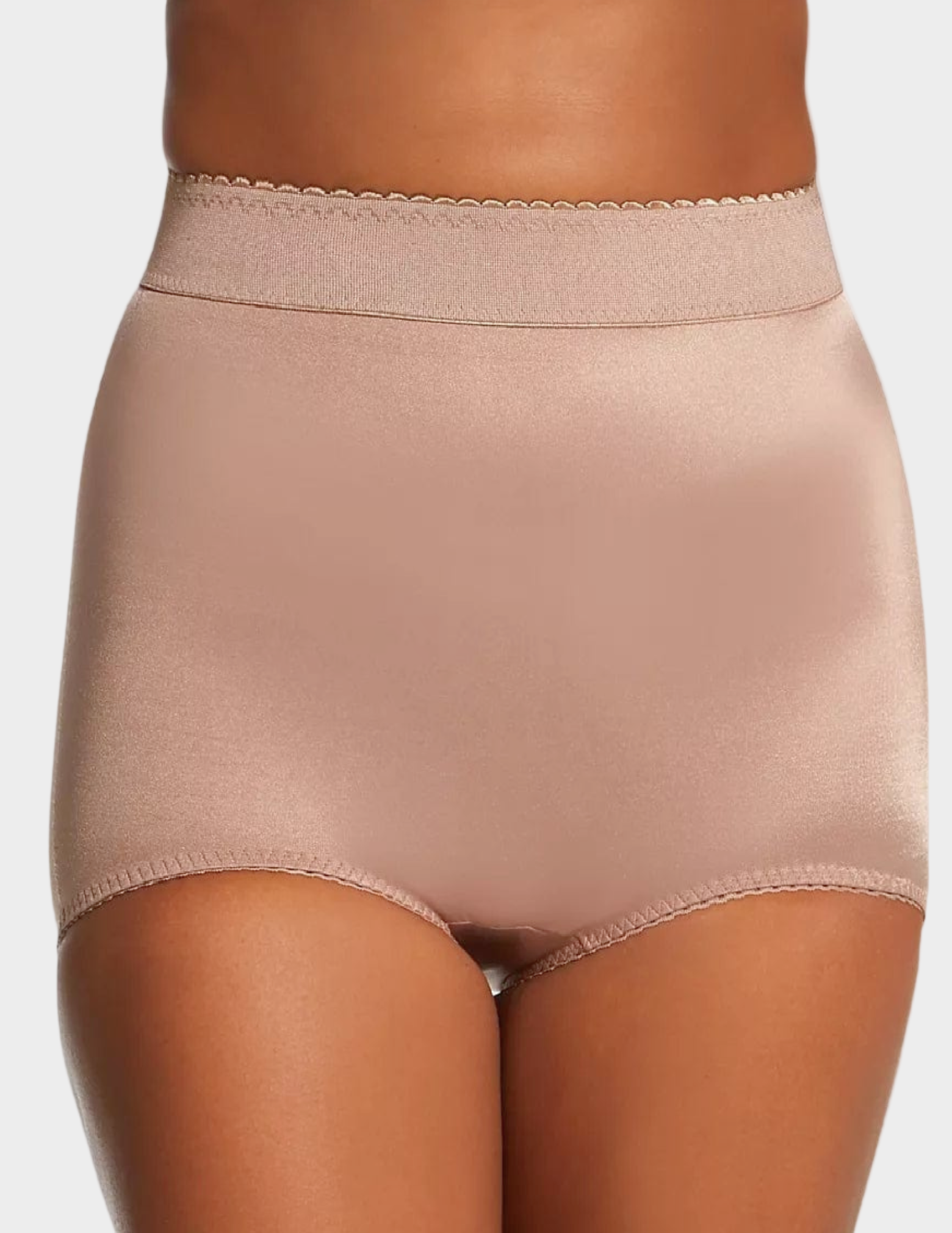 front view of model wearing mocha rago 513 shaping panty