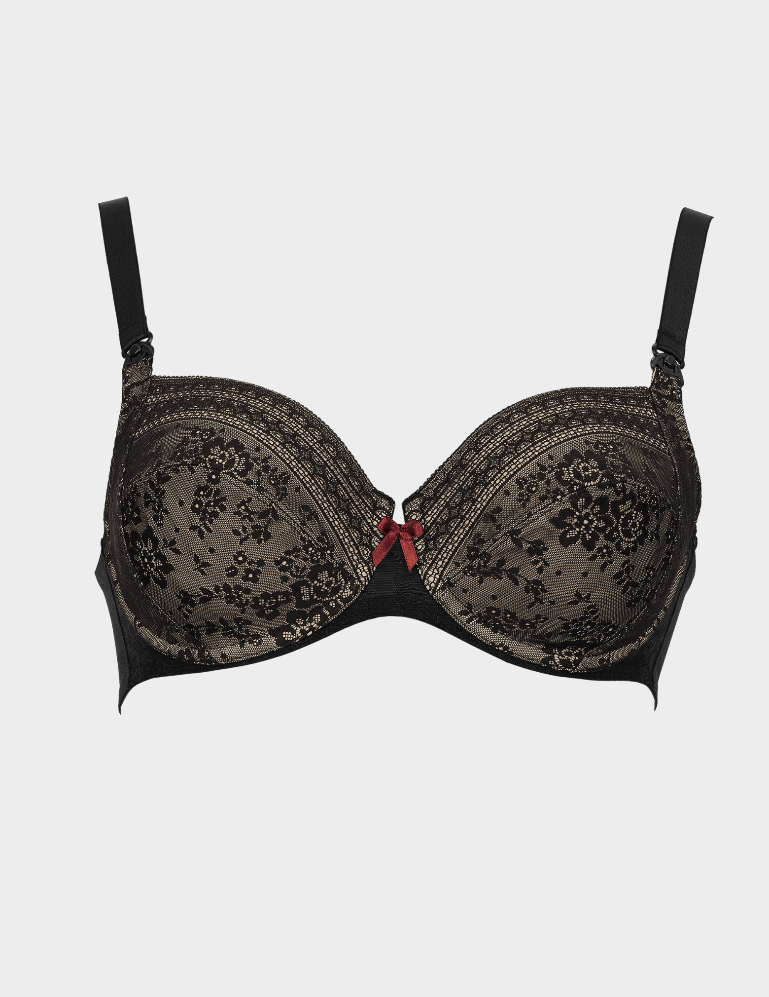 Front view of Anita Fleur nursing bra in color Black