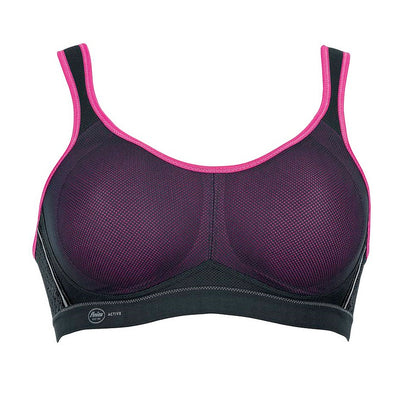 Anita 5533 Pink/Anthracite Maximum Support Air Control Sports Bra cutout front